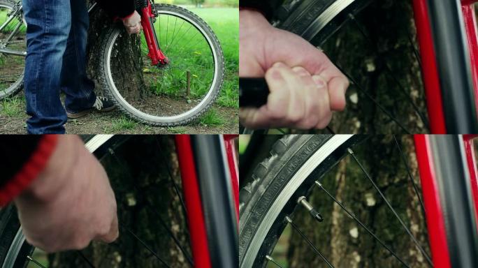 HD：自行车轮胎充气
