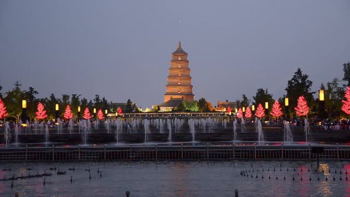 中国西安标志性大雁塔