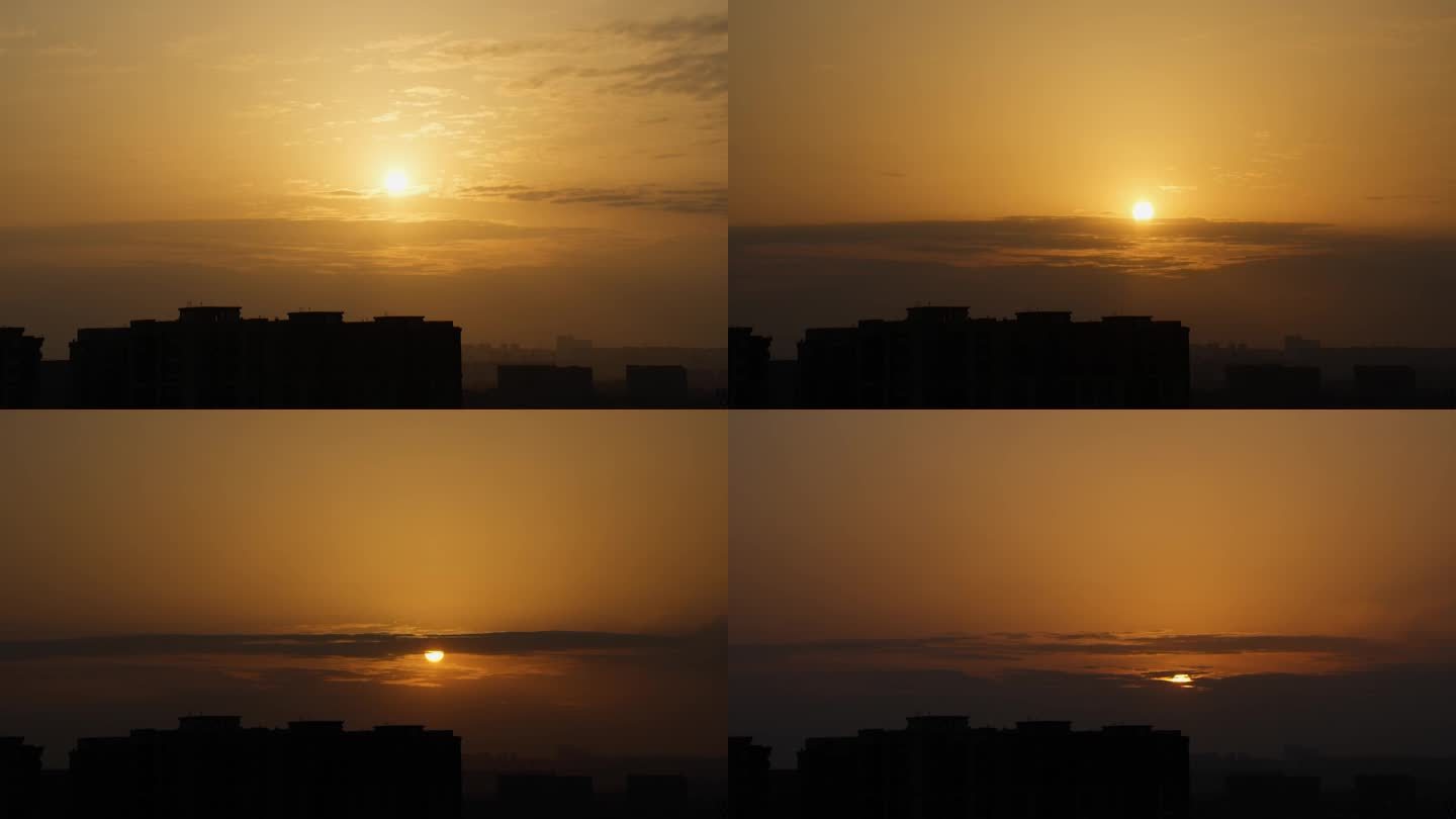 日落延时摄影