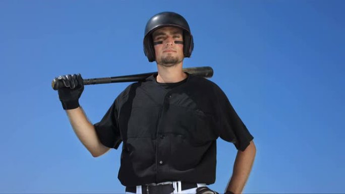 高清超级慢动作: 棒球击球手的肖像
