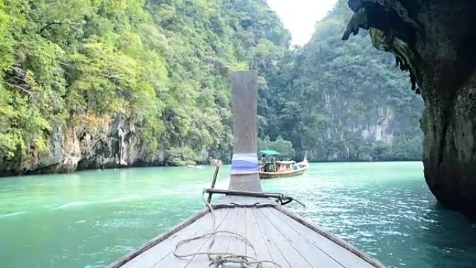 泰国的长尾船传统旅行甲米岛