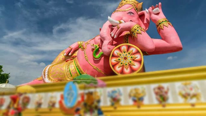 粉红色的Ganesh最大,泰国Chachoengsao。