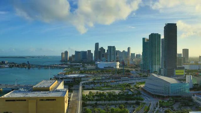迈阿密-佛罗里达国际大都市风云变化流动的
