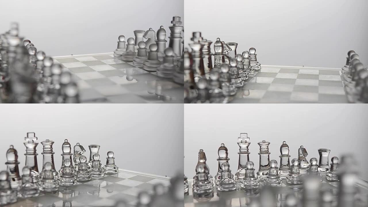 倾斜和平移: 玻璃国际象棋的竞争对手