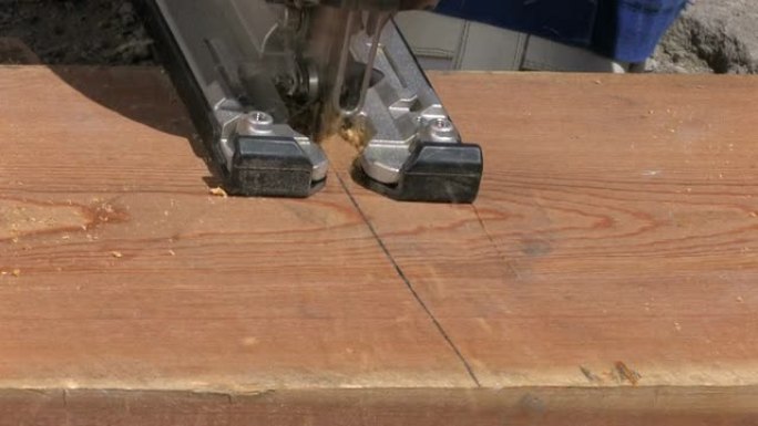 HD木材加工机特写镜头木板板材装修