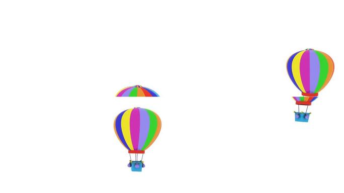 3D动画气球飞起来