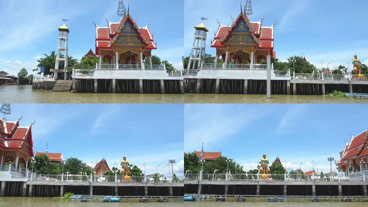 从船上看佛教寺庙船上看佛教寺庙、泰国旅游