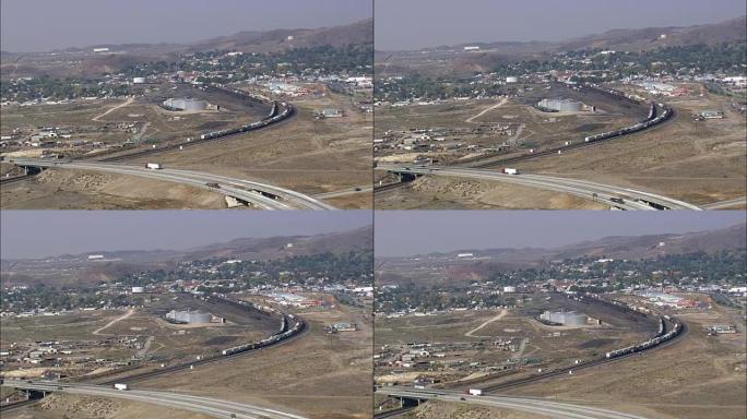 罗林斯-鸟瞰图-怀俄明州，卡本县，美国