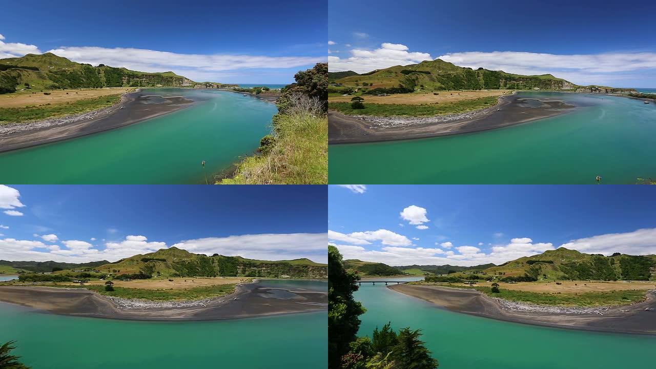 新西兰莫考河新西兰河流北塔拉纳基湾天然河