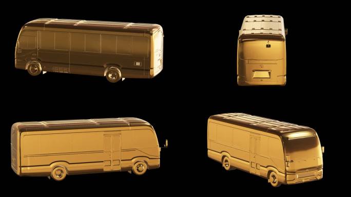 丰田考斯特汽车黄金版展示通道素材