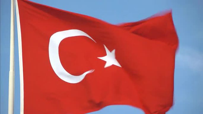 土耳其高清国旗旗帜飘扬