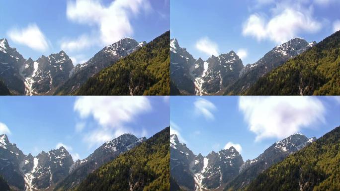 HD-山丘和山脉上的抽象云，时间流逝