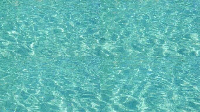 高清泳池水背景清澈见底特写镜头夏季清凉