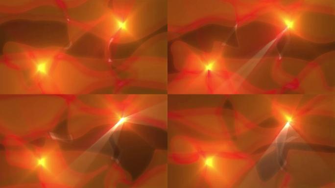 橙色的抽象背景抽象粒子扭曲动态波浪线条