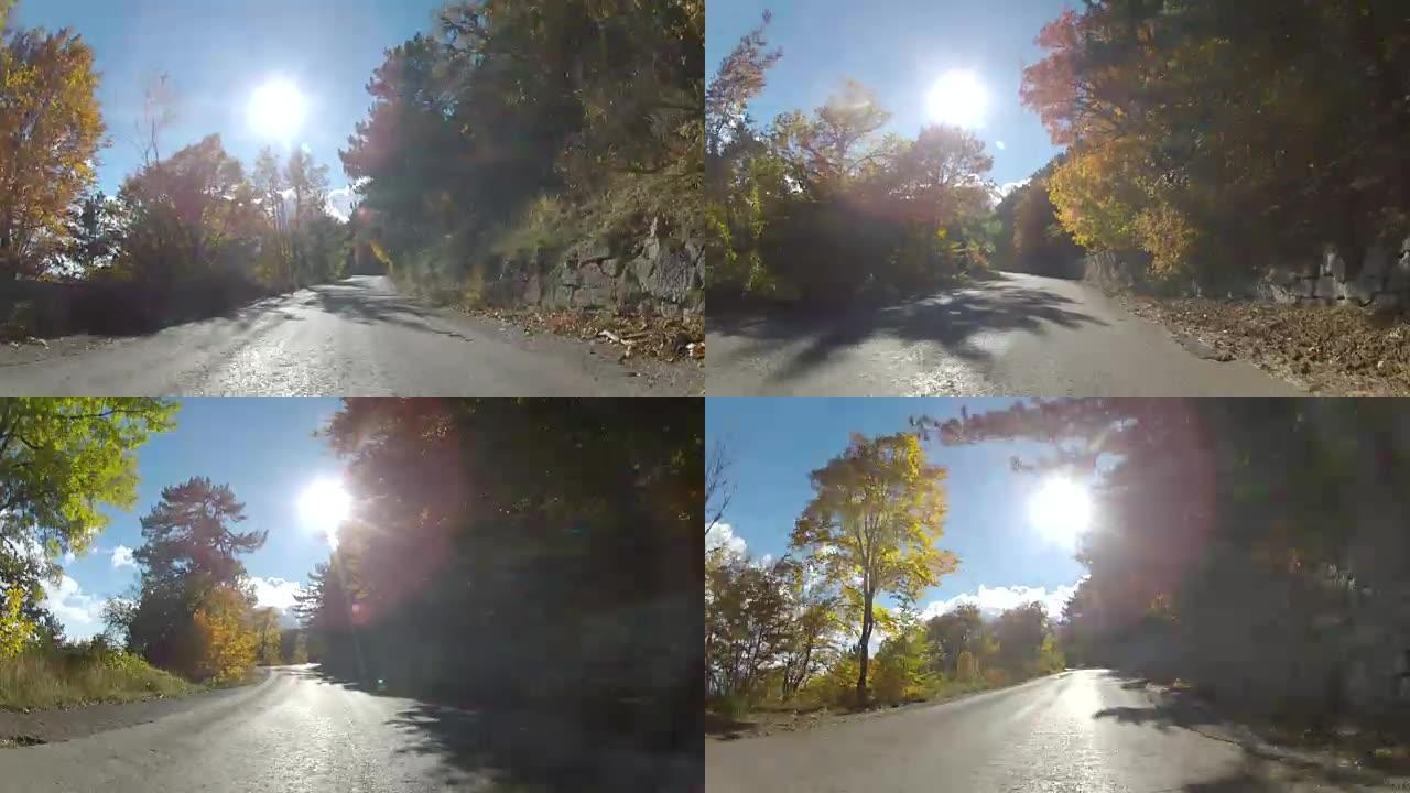 穿过混合森林的道路，GoPro