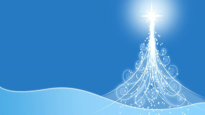 圣诞树背景蓝冰-魔法尘埃回路