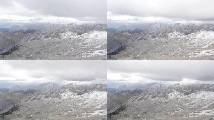 楚格峰的风暴雪林雪景冰天雪地