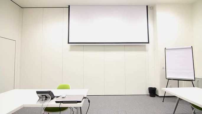 会议室内部无人空镜简洁简约现代风格