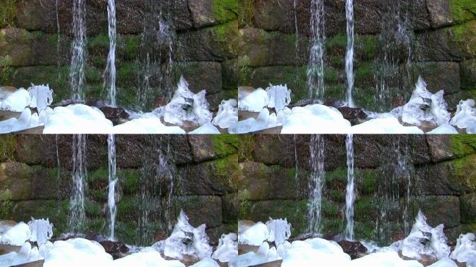 高清：冬天的瀑布