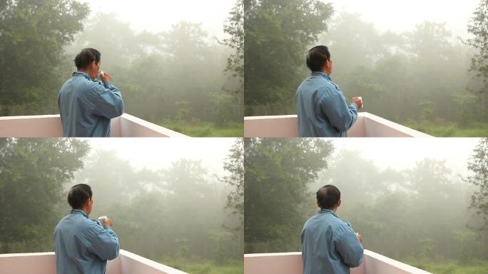 雾蒙蒙的早晨。雾蒙蒙的早晨下雨