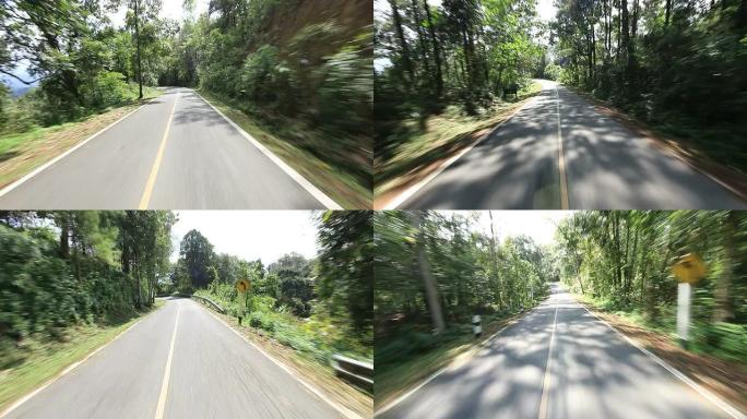 高清延时：在空旷蜿蜒的道路上行驶