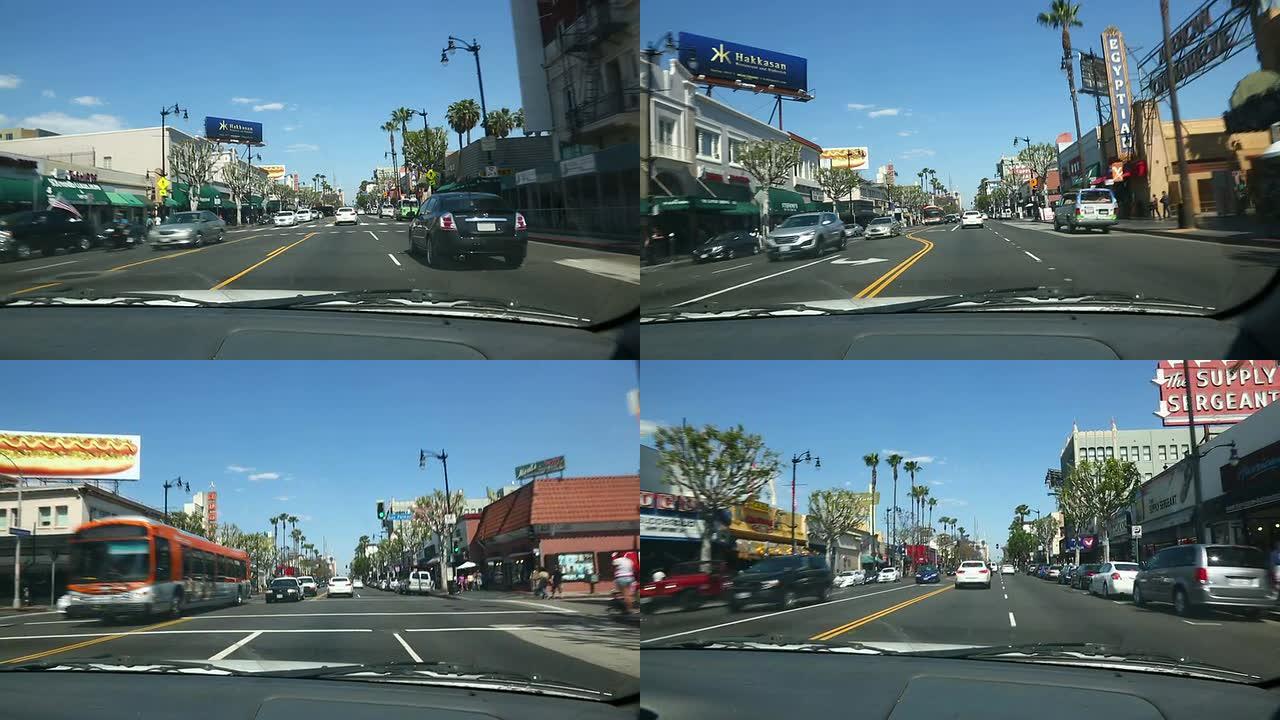 高清：好莱坞街头行车