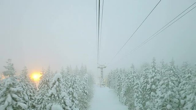 滑雪缆车滑雪缆车