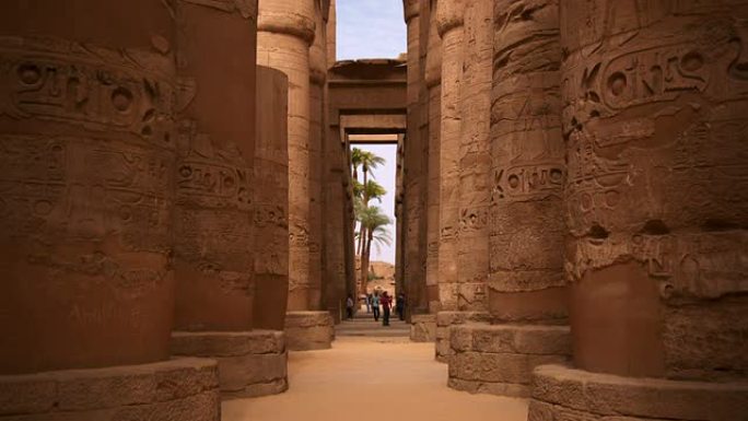 埃及卢克索卡纳克神庙的殿堂