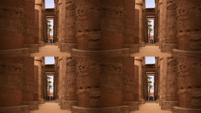 埃及卢克索卡纳克神庙的殿堂