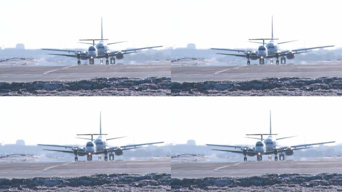 康加航线，冬季两架飞机-WideShot