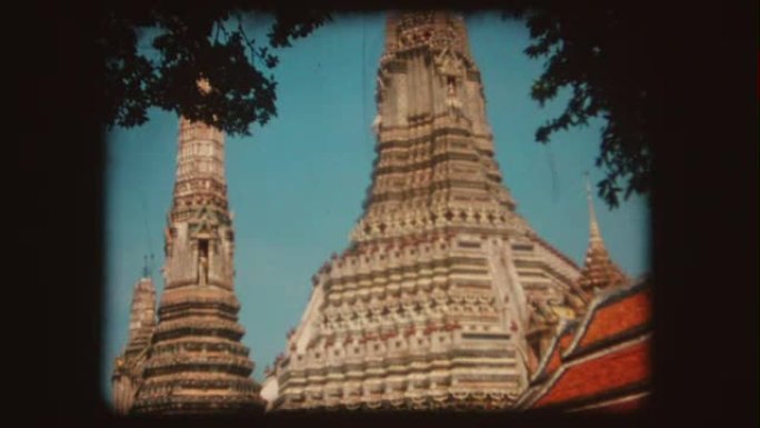 曼谷佛教寺庙，复古超级8