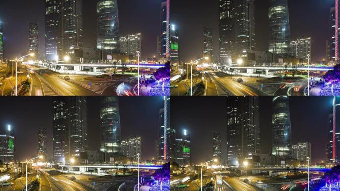 夜幕降临延时，中国上海