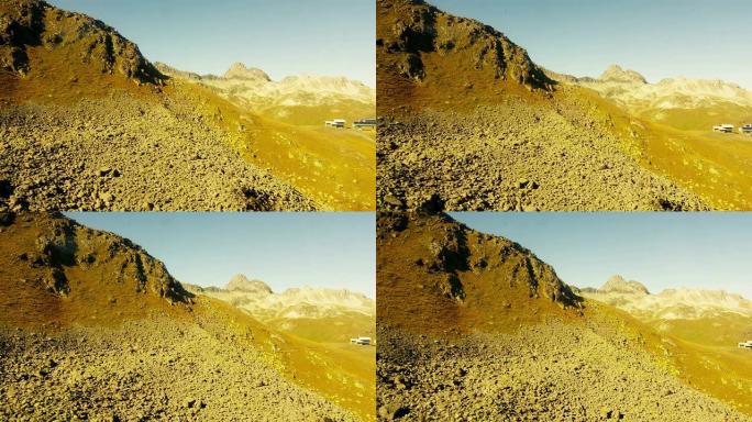 瑞士阿尔卑斯山滑雪缆车