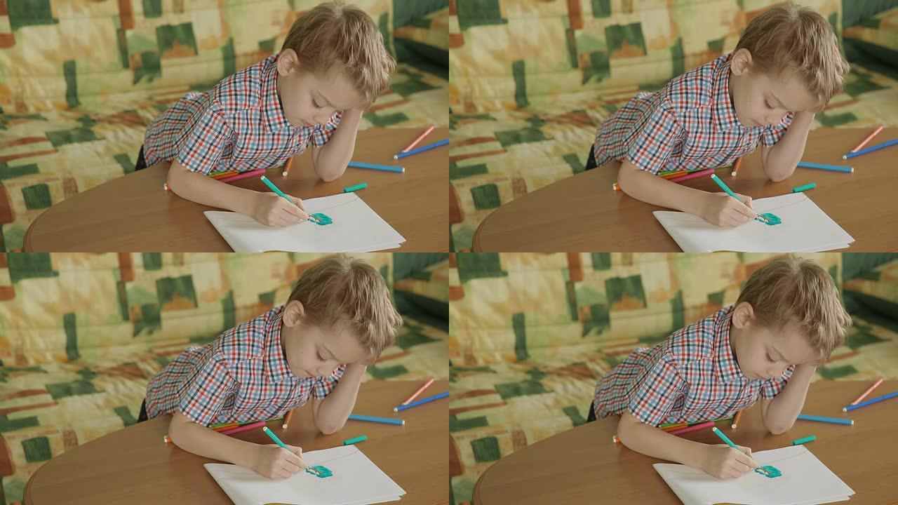 儿童用彩色毡尖笔画画