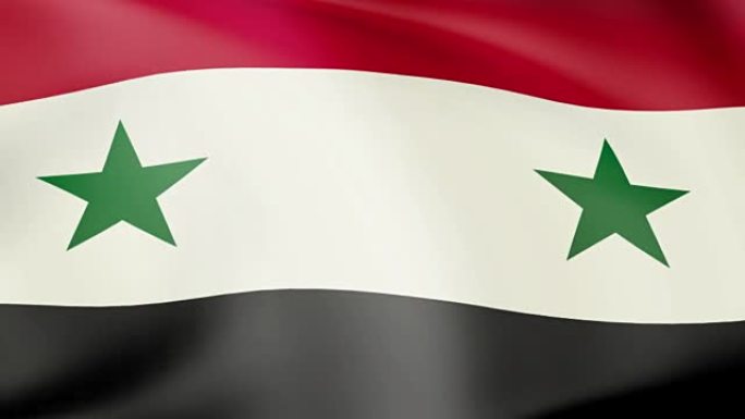 缠绕的叙利亚旗叙利亚国旗