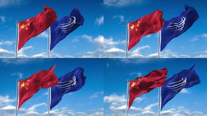 中国-南美洲国家联盟旗帜