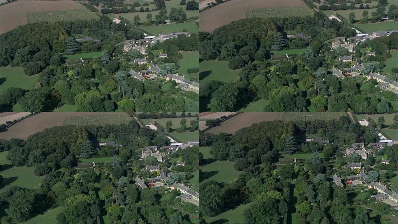 Hidcote花园-鸟瞰图-英格兰，格洛斯特郡，科茨沃尔德区，英国
