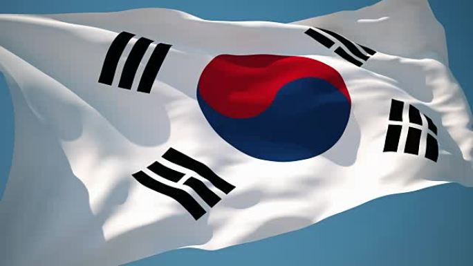 4K韩国国旗-可循环