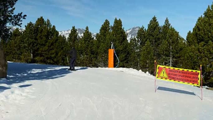 滑雪坡标志。
