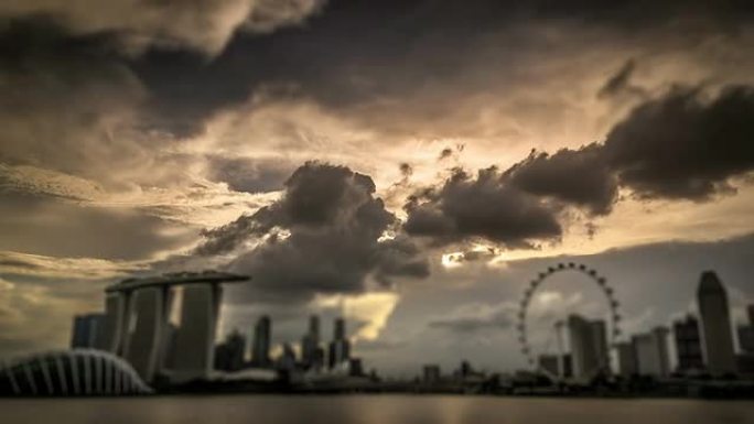 新加坡云景流动的云喜剧天空东南亚