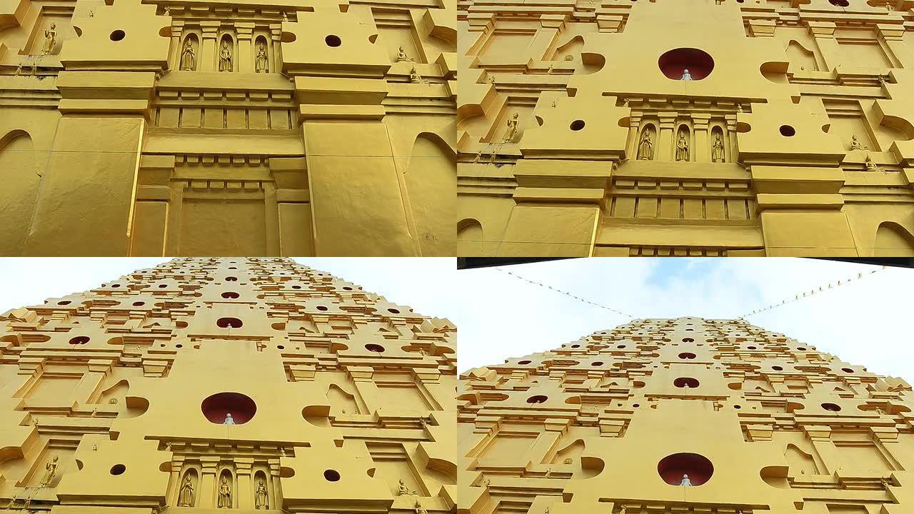 平移: 从向下到顶部的Phuthakaya宝塔