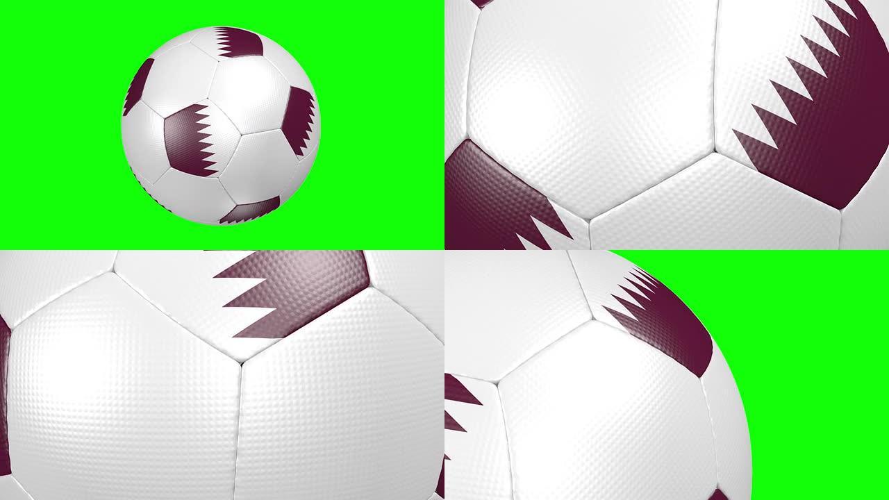 卡塔尔足球足球比赛运动会活动足球绿幕