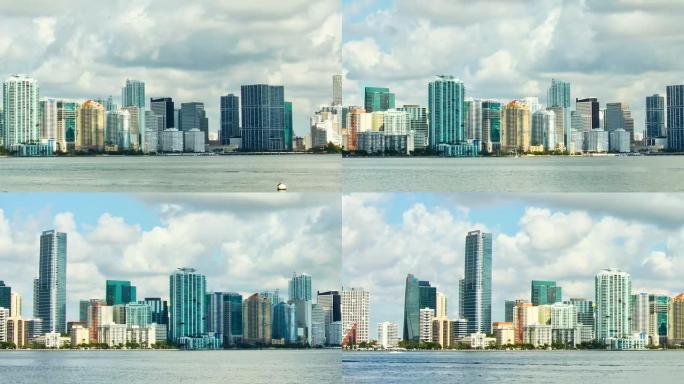 迈阿密城市景观延时天际线幻灯片
