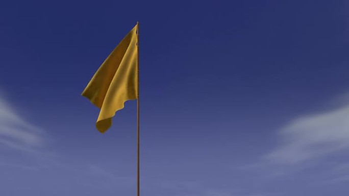 黄色信号旗旗帜飘扬黄色旗子