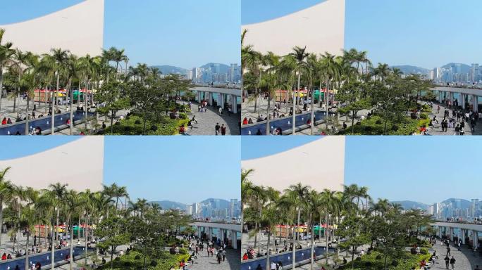香港视点的人群游客