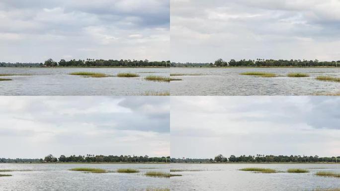 淡水湖上美丽的云景