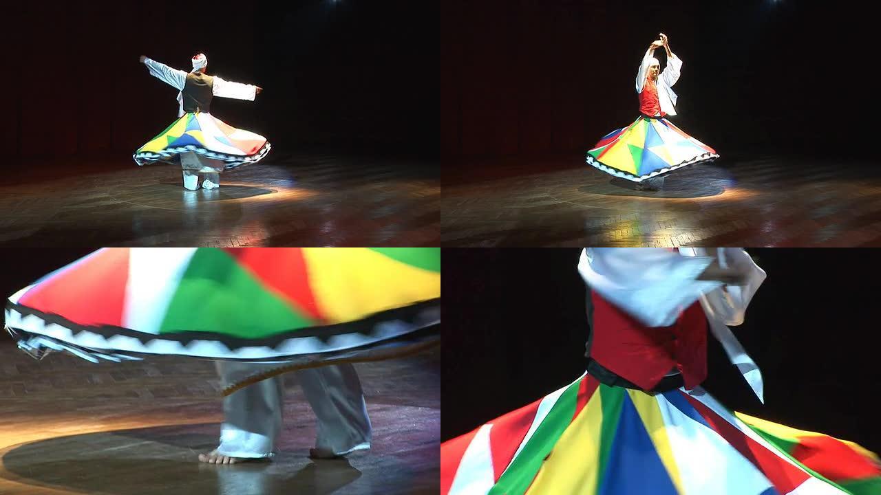 男子跳阿拉伯舞中亚阿拉伯民族舞蹈