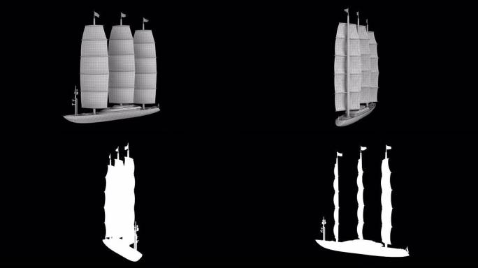 帆船线架旋转回路与亮度哑光隔离