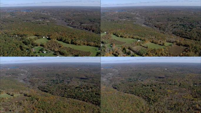 飞越康涅狄格河以东的风景-鸟瞰图-康涅狄格州，米德尔塞克斯县，美国