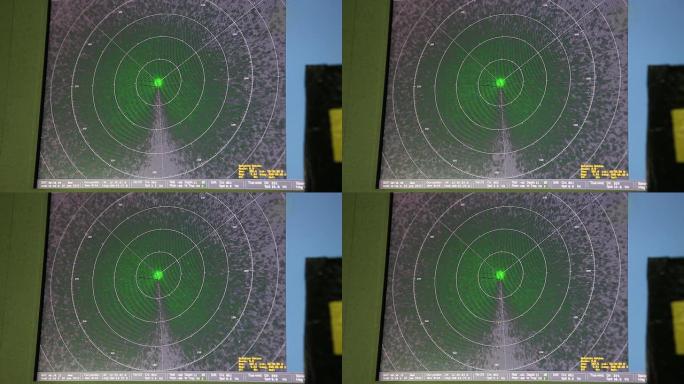 雷达屏幕上
